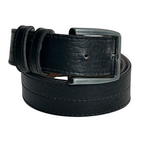 Haband 34 Black Genuine Bonded Leather Classic Belt Unisex